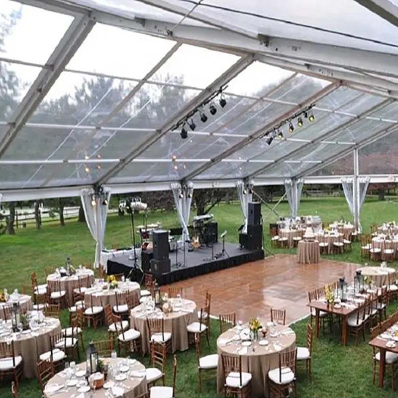 500 People Luxury Transparent Wedding Party Tent Marquee with Clear Roof For Sale