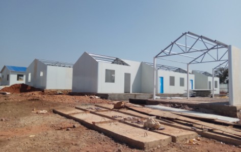 Smooth Installation of Container Housing Components in Ethiopian Construction Project