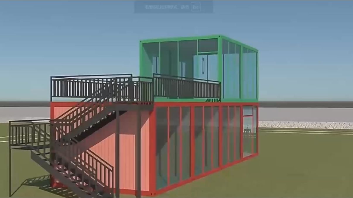 Folding modular container villa, opening up a new convenient way of life