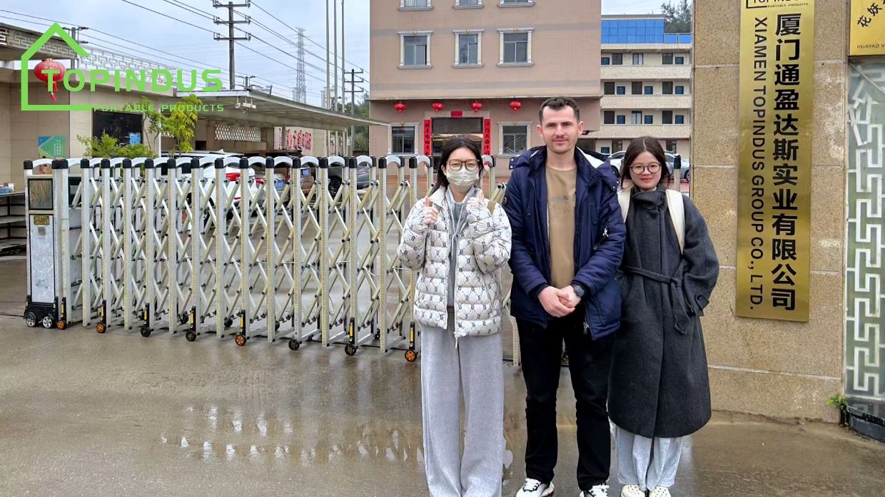 Albanian Customer Visits Our Portable Houses Factory