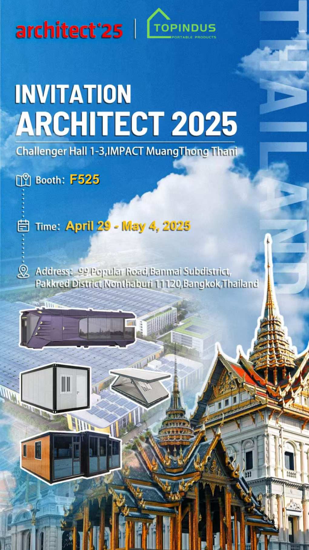 TOPINDUS Invites You to Architect 2025 in Bangkok, Thailand