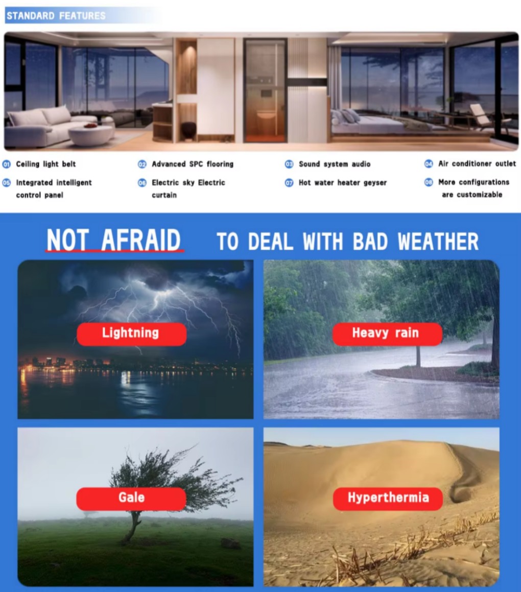 40FT Prefab Portable Cabin Luxury Space Capsule House