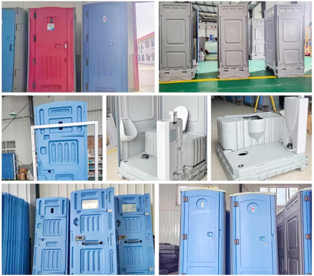Prefabricated Outdoor Public Mobile HDPE Plastic Portable Toilet Movable Restroom