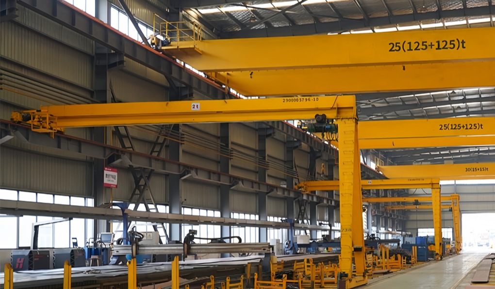 BMH Model Single Girder Semi-Gantry Crane with Electric Hoist